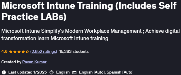 Imágenes · Microsoft Intune Training (incluye laboratorio de auto-práctica) 2025-1