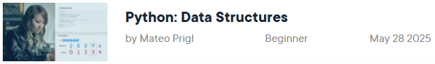 Pictures · Pluralsight — Python: Data Structures 2025-5