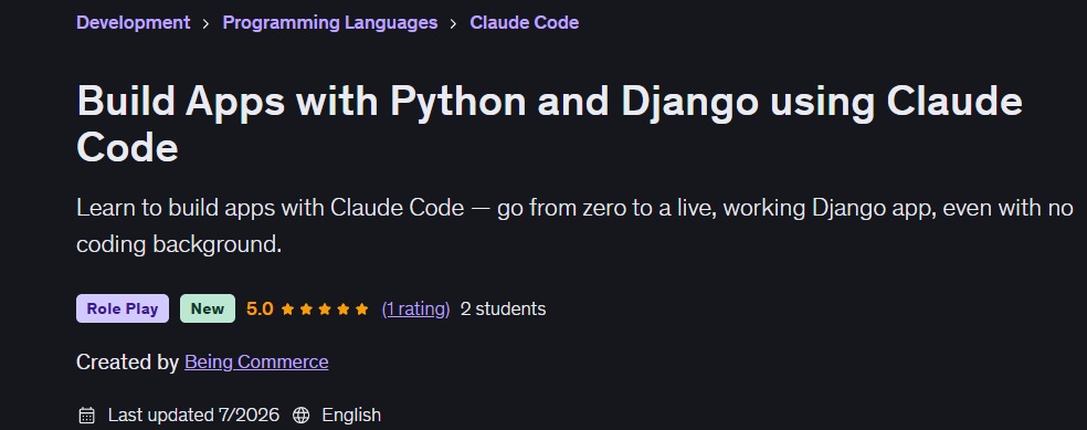 Pictures · Build Apps with Python and Django using Claude Code 2026-7