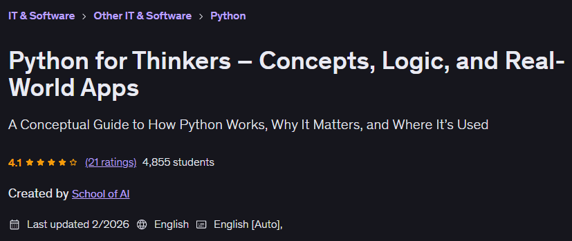Pictures · Python for Thinkers – Concepts, Logic, and Real-World Apps 2026-1