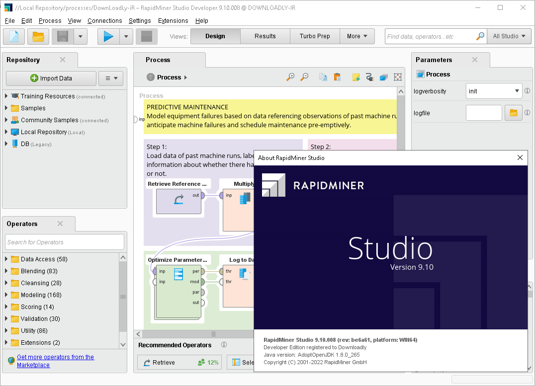 Pictures · RapidMiner Studio Developer 9.10.8 Windows/Linux/macOS