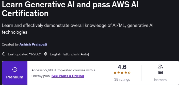 تصاویر · سیکھنے کی نسل AI اور پاس AWS AI تصدیق 2024-11