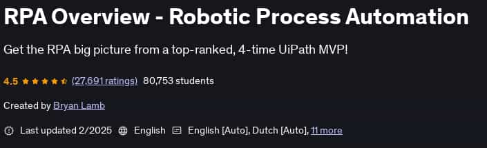 Pictures · Udemy — RPA Overview – Robotic Process Automation 2025-2