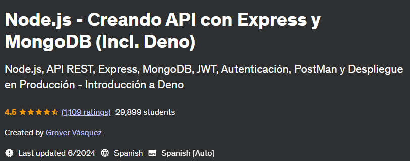 Pictures · Node.js – Creando API con Express y MongoDB (Incl. Deno) 2024-5