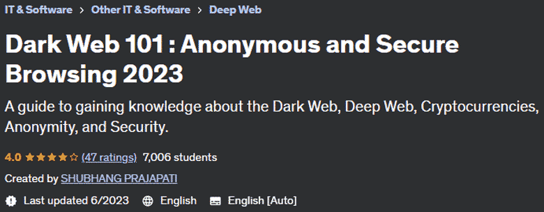 Pictures · Udemy — Dark Web 101 : Anonymous and Secure Browsing 2023 2023-6