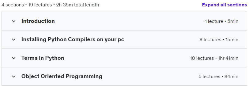 Course topics · Advanced Python for Beginners 2023-4