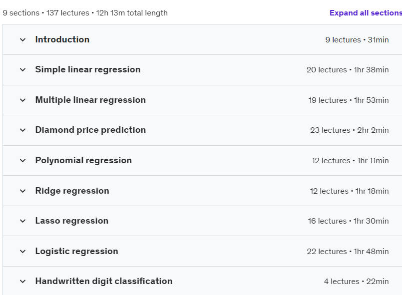 Course topics · Data Science and Machine Learning in Python: Linear models 2022-11