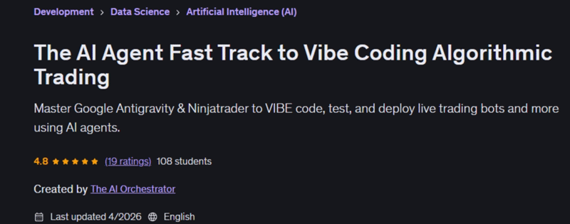 الصور · و هو AI وكيل سريع المتابعة إلى Vibe تشفير التجارة الخوارزميات 2026-4