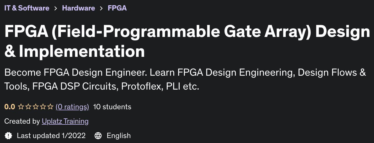 Pictures · Udemy — FPGA (Field-Programmable Gate Array) Design & Implementation 2022-1