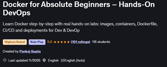 تصاویر · Docker مطلق ابتدائیوں کے لئے - ہاتھ پر DevOps 2025-11