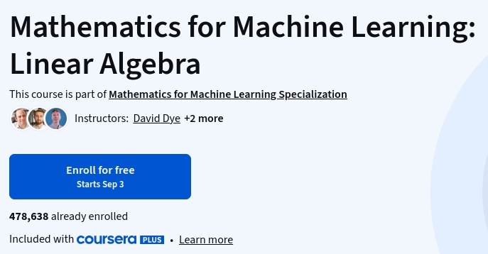 Pictures · Mathematics for Machine Learning: Linear Algebra 2026-9