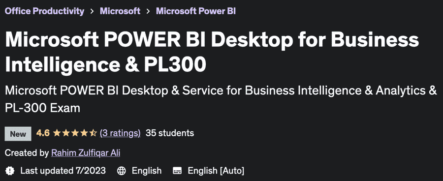 Pictures · Udemy — Microsoft POWER BI Desktop for Business Intelligence & PL300 2023-7
