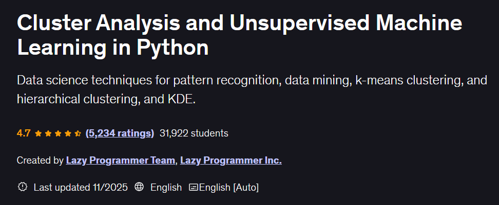 Images · L’analyse de cluster et l’apprentissage en machine non contrôlé Python 2025-11