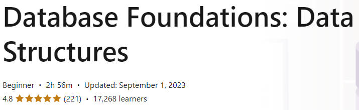 Pictures · LinkedIn — Database Foundations: Data Structures 2023-9