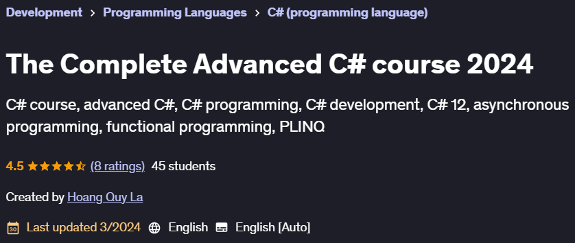 Pictures · Udemy — The Complete Advanced C# course 2024 2024-3