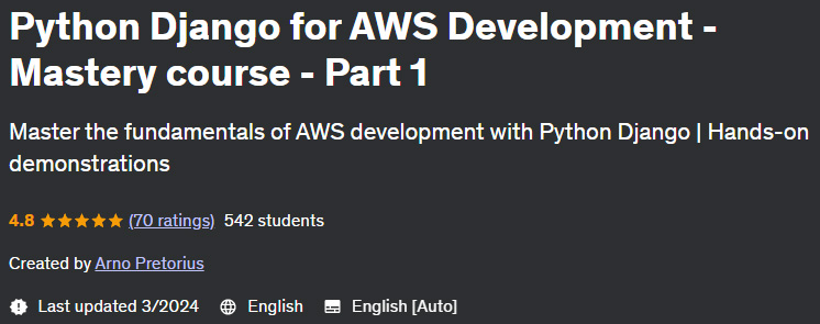 Pictures · Udemy — Python Django for AWS Development – Mastery course – Part 1 2024-3