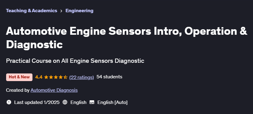 Pictures · Udemy — Automotive Engine Sensors Intro, Operation & Diagnostic 2025-1