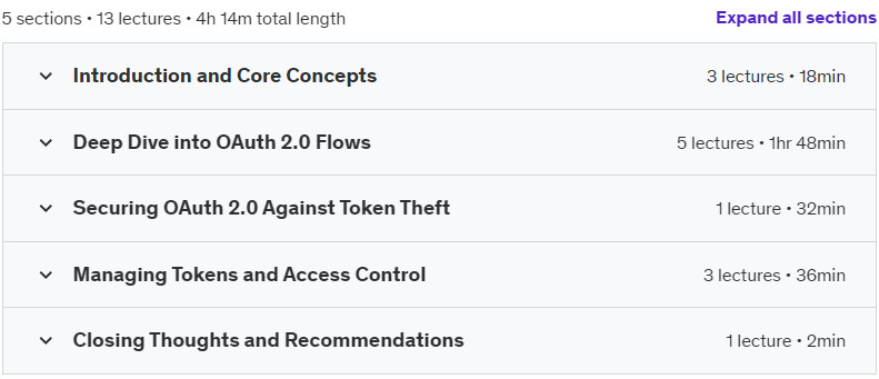 موضوعات الدورة · أمن التطبيقات مع OAuth 2.0 و OpenID Connect 2024-10