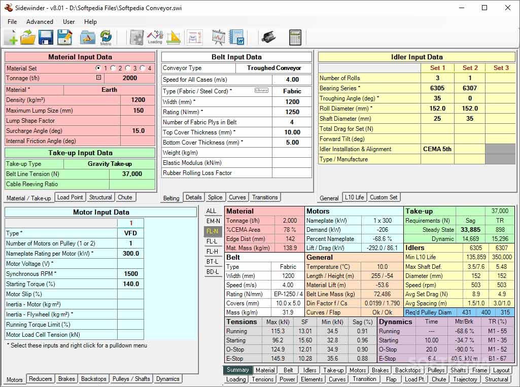 Pictures · Sidewinder Conveyor Design Software 7.2.2