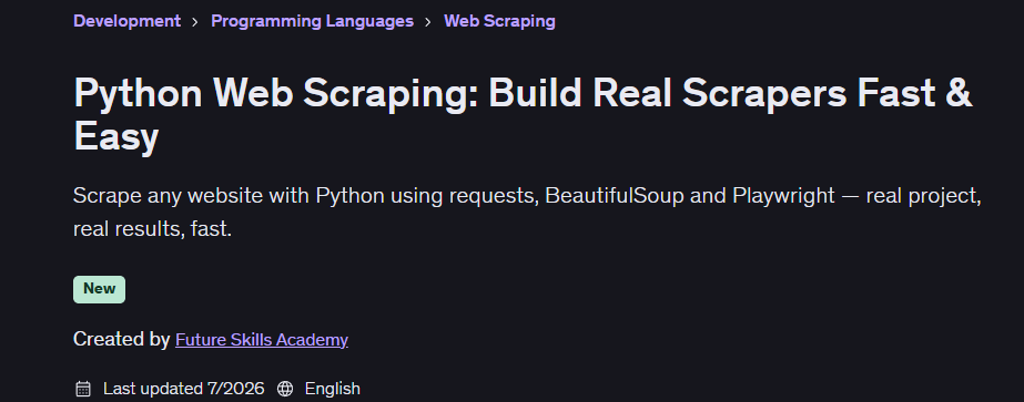 Pictures · Python Web Scraping: Build Real Scrapers Fast & Easy 2026-7
