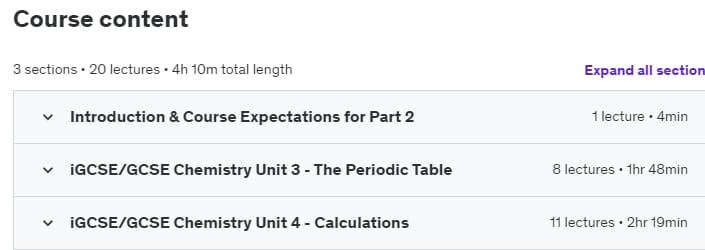 Course topics · Master The Fundamentals Of Chemistry (Part 2 of 4) 2022-2