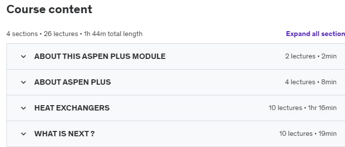 Темы курса · Aspen Plus V11 теплообменник EDR Дизайн и рейтинг 2021-10