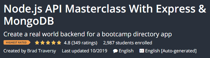 Pictures · Node.js API Masterclass With Express & MongoDB 2019-10