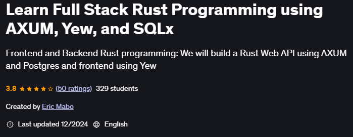 Images · Apprendre la programmation Full Stack Rust en utilisant AXUM, Yew et SQLx 2023-2