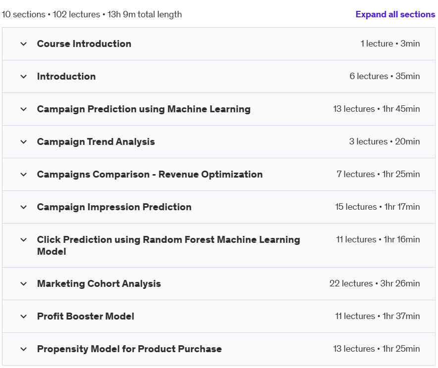 Course topics · Machine Learning for Campaign Management 2024-11