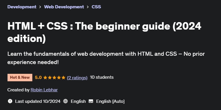 Pictures · Udemy — HTML + CSS : The beginner guide (2024 edition) 2024-10