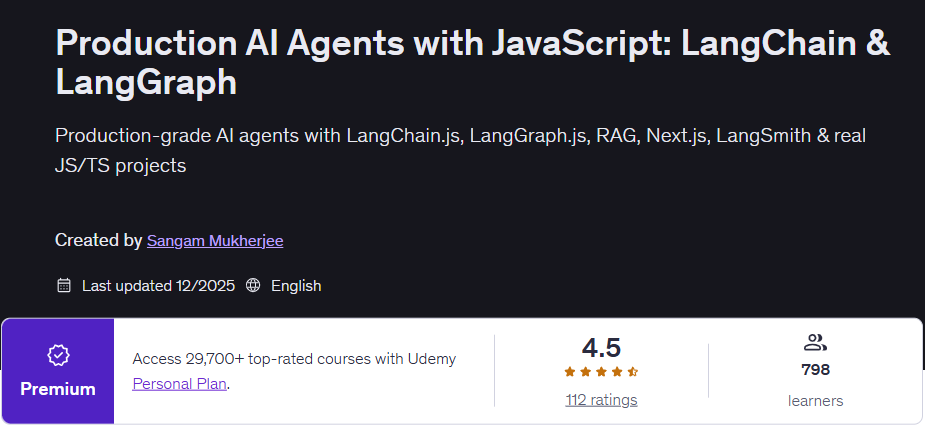 Pictures · Production AI Agents with JavaScript: LangChain & LangGraph 2025-12