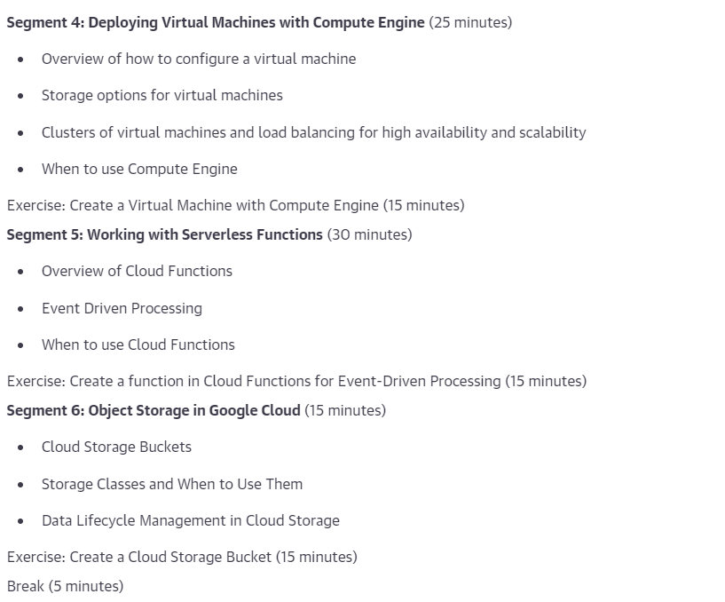 Course topics · Oreilly — Google Cloud Essentials 2023-5