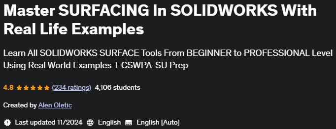 Pictures · Udemy — Master SURFACING In SOLIDWORKS With Real Life Examples 2022-9
