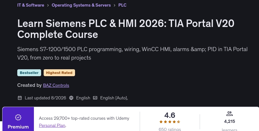 Pictures · Learn Siemens PLC & HMI 2026: TIA Portal V20 Complete Course 2026-8