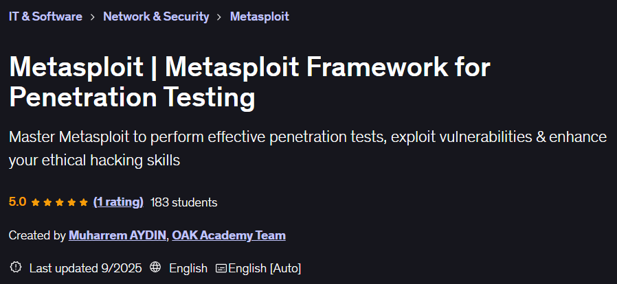 Pictures · Udemy — Metasploit | Metasploit Framework for Penetration Testing 2025-7
