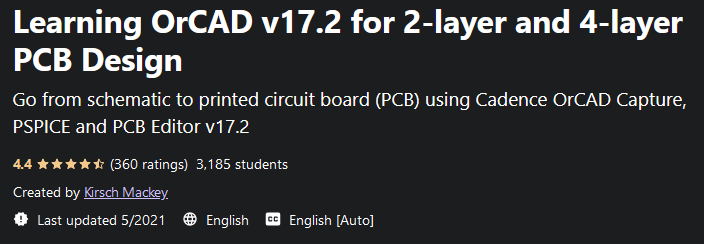 Pictures · Udemy — Learning OrCAD v17.2 for 2-layer and 4-layer PCB Design 2020-2