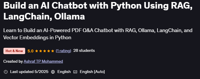 Изображения · Создайте один AI Chatbot с Python Используя RAG, LangChain, Ollama 2025-3