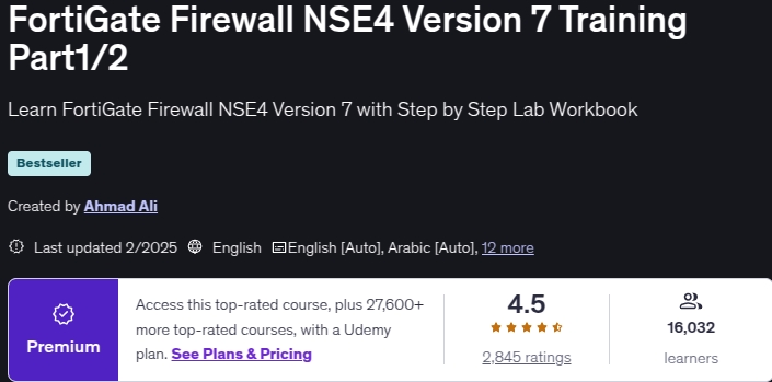 Images · FortiGate Firewall version 4 7 Formation 1 / 12 2025-2