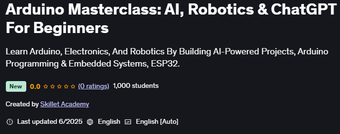 Pictures · Arduino Masterclass: AI, Robotics & ChatGPT For Beginners 2025-6