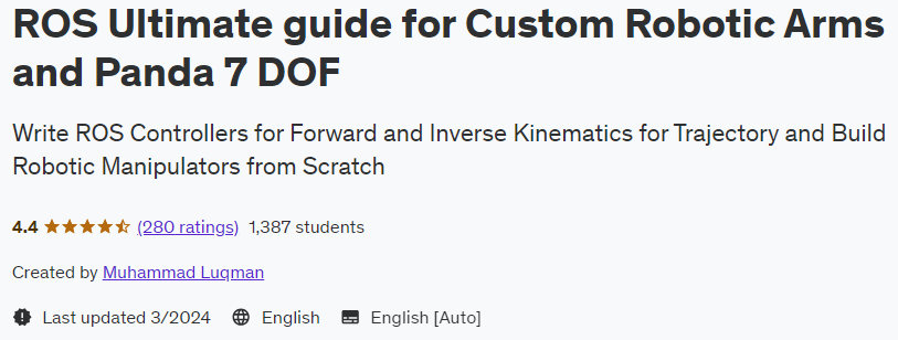 Pictures · Udemy — ROS Ultimate guide for Custom Robotic Arms and Panda 7 DOF 2021-5