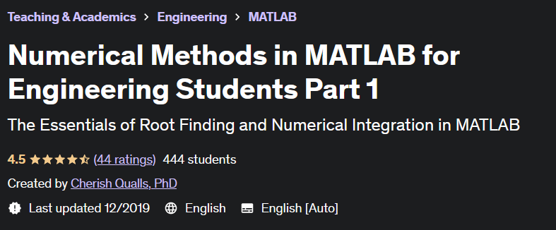 Pictures · Udemy — Numerical Methods in MATLAB for Engineering Students Part 1 2019-12