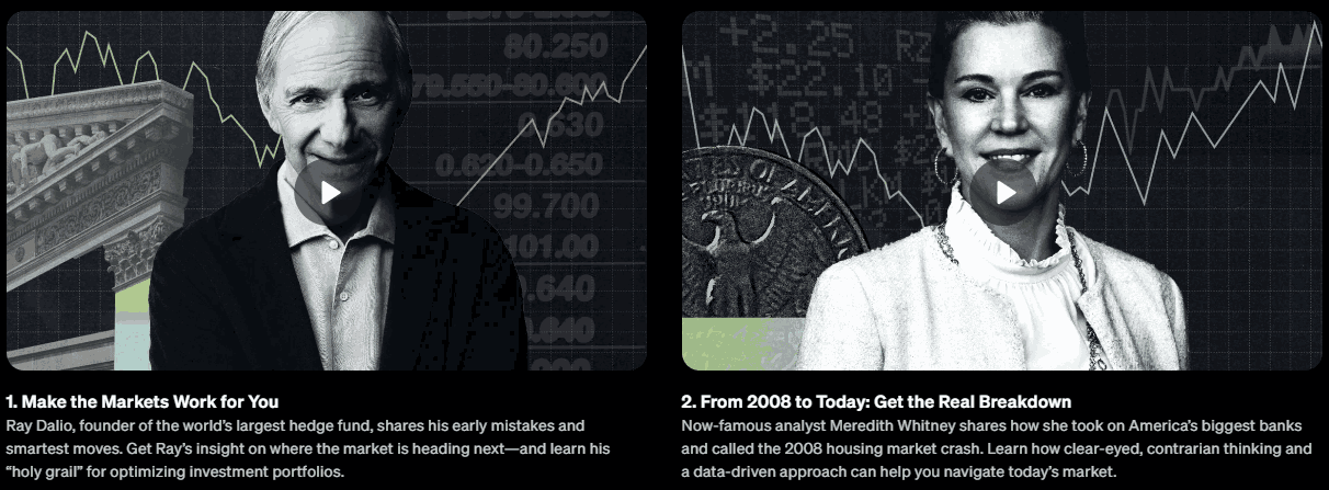 Course topics · MasterClass — Mastering the Markets 2023-10