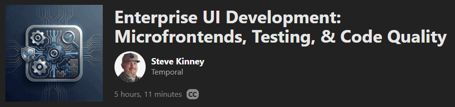 Pictures · Enterprise UI Development: Microfrontends, Testing, & Code Quality 2026-3