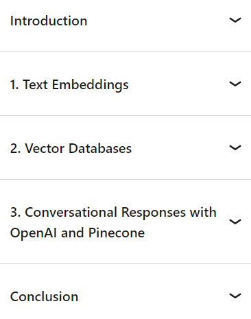 Course topics · Creating a Chat Tool Using OpenAI Models and Pinecone 2024-6