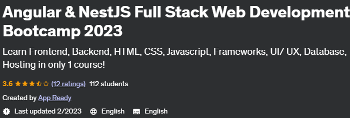 Pictures · Udemy — Angular & NestJS Full Stack Web Development Bootcamp 2023 2023-02
