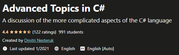 Pictures · Udemy — Advanced Topics in C# 2020-10