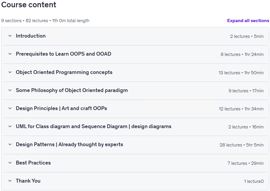 Sujets du cours · Programme orienté vers l'objet Java : OOPS OOAD & Modèles de conception 2025-6