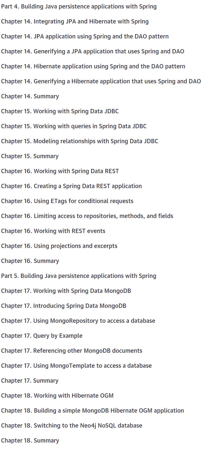 Course topics · Oreilly — Java Persistence with Spring Data and Hibernate, Video Edition 2023-3