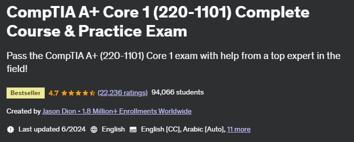 Pictures · Udemy — CompTIA A+ Core 1 (220-1101) Complete Course & Practice Exam 2024-6/2024-11