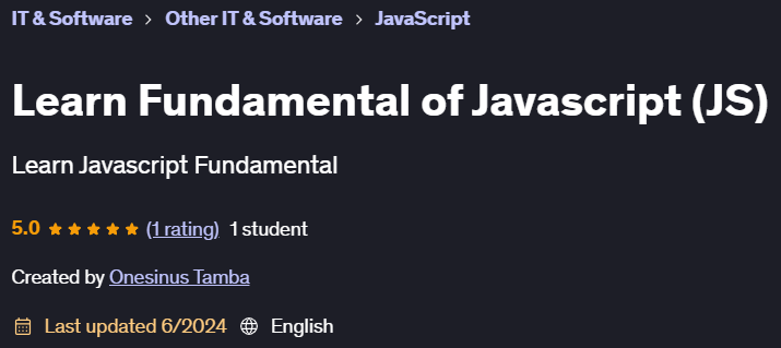 Pictures · Udemy — Learn Fundamental of Javascript (JS) 2024-2